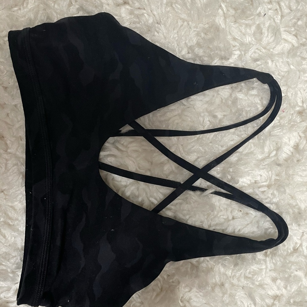 COPY - Size 4 Black Camo Lululemon Sports Bra